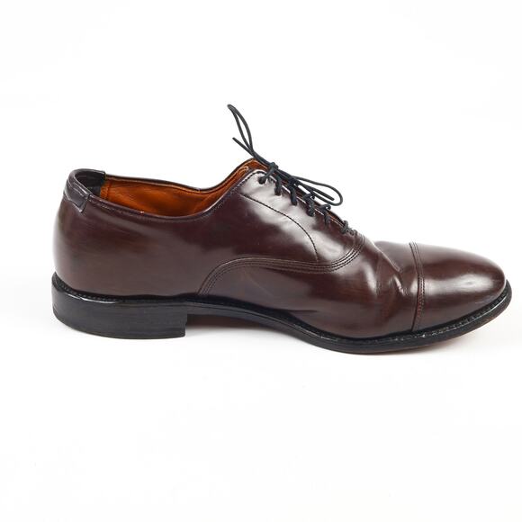 Allen Edmonds Park Avenue Mens US 10 Burgundy Leather Cap Toe Oxford Dress Shoe - Picture 4 of 16